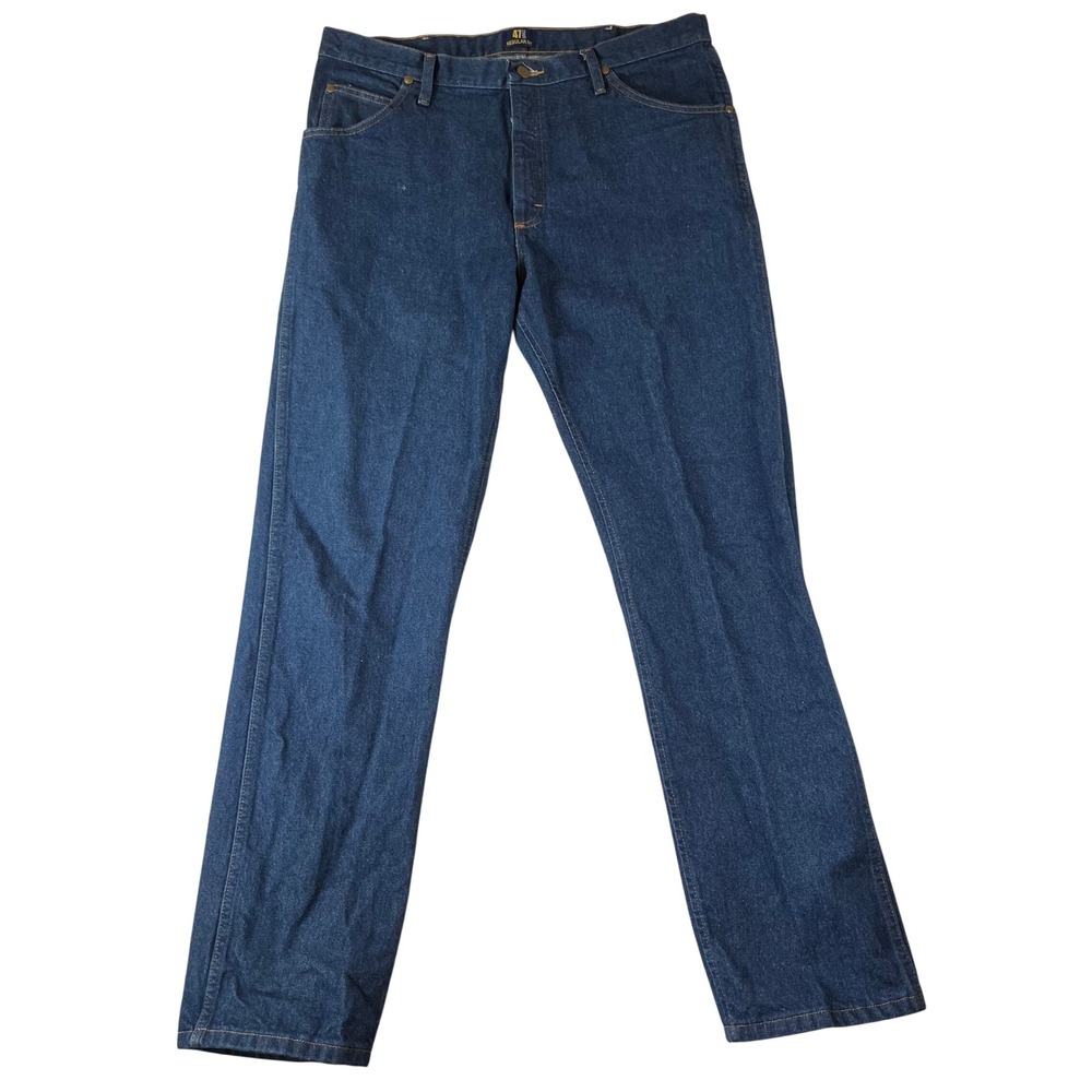 Wrangler Jeans 47MWZ 37x34 Cowboy Cut Regular Fit Dark Wash Western Rodeo